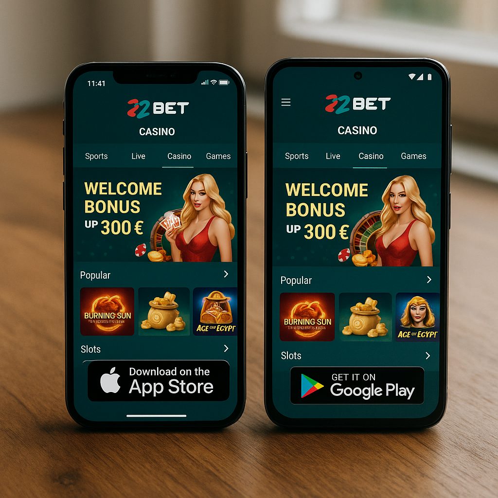 22bet - Mobilné aplikácie pre iOS a Android - stiahnutie a inštalácia